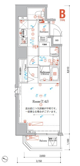 RELUXIA新大橋リバーサイドの間取り