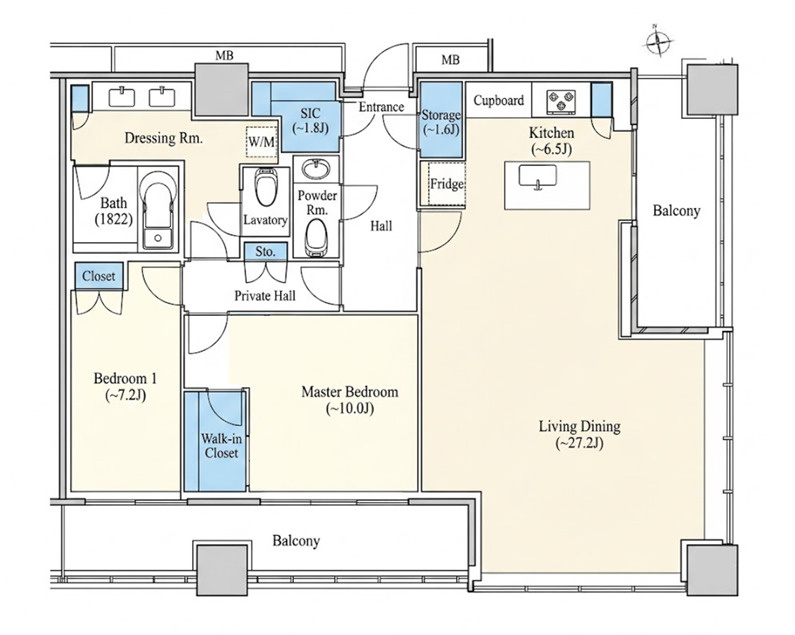 WORLD TOWER RESIDENCEの間取り