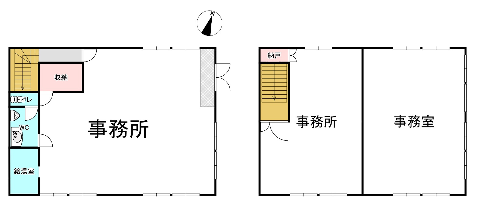 中古事務所　須坂市大字日滝の間取り