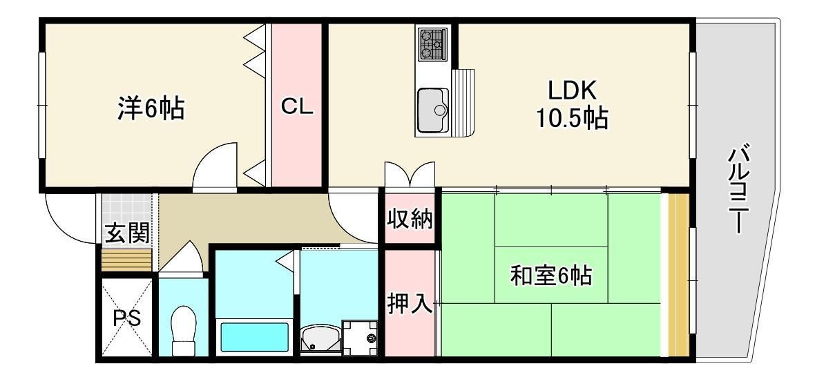 K`sガーデン住吉Ⅱの間取り