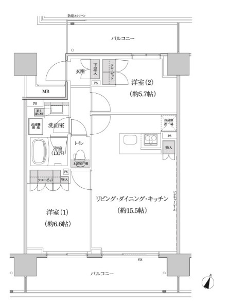 パークハビオ渋谷本町レジデンスの間取り
