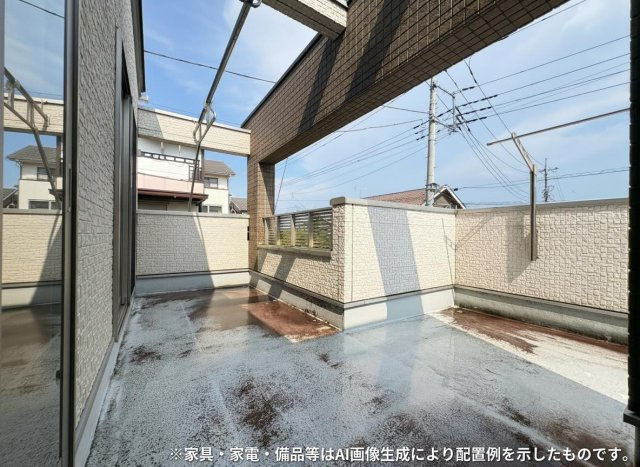 栃木市薗部町　中古戸建のバルコニー