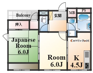 神戸市東灘区甲南町３丁目の賃貸マンションの間取り