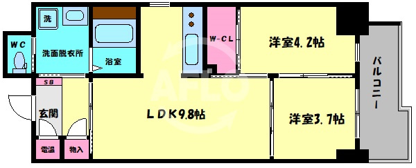 サニーハウス天満橋の間取り|サニーハウス天満橋 　間取り　