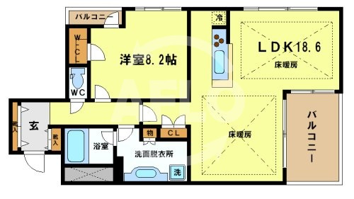 アルグラッドザタワー心斎橋　南小学校の間取り|アルグラッドザタワー心斎橋　間取り