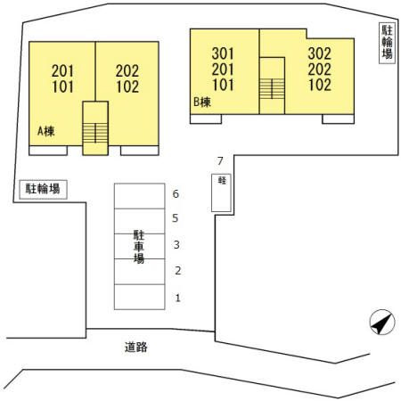 サザングレイス　Bの区画図