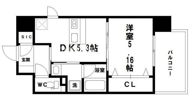 大阪市西区立売堀３丁目の賃貸マンションの間取り