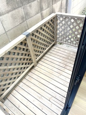 山本ハイツのバルコニー