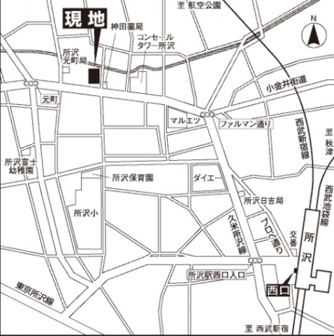 コスモ所沢グランステージの地図