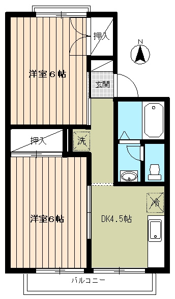 セジュール・山口の間取り|生活保護可
