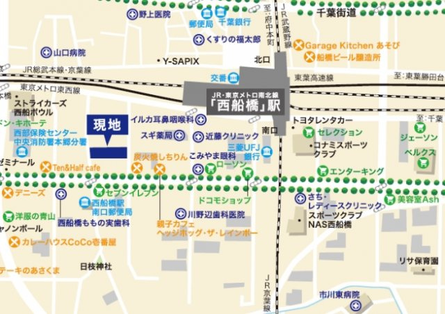 ウィステミラ西船橋の地図