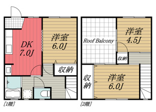 【間取り】 | 勝田台2丁目戸建/26-9