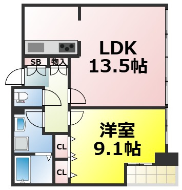 【間取り】 | アステリオ北堀江 ザ・メトロタワー 仲介手数料無料