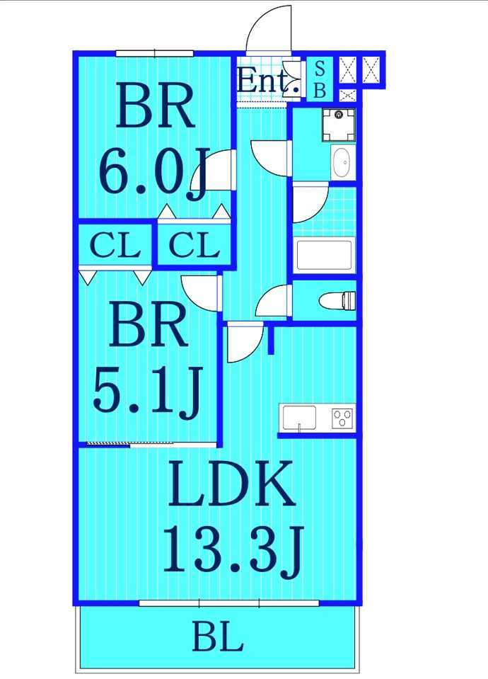 エクセル新川崎の間取り