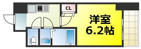 【間取り】 | グランエクラ今宮戎 仲介手数料無料