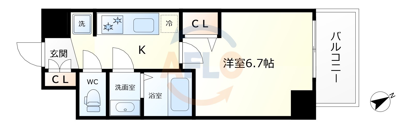 プレサンス海老江ジャルダンの間取り|プレサンス海老江ジャルダン　開放感のある間取り