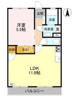 ハイツササベの間取り