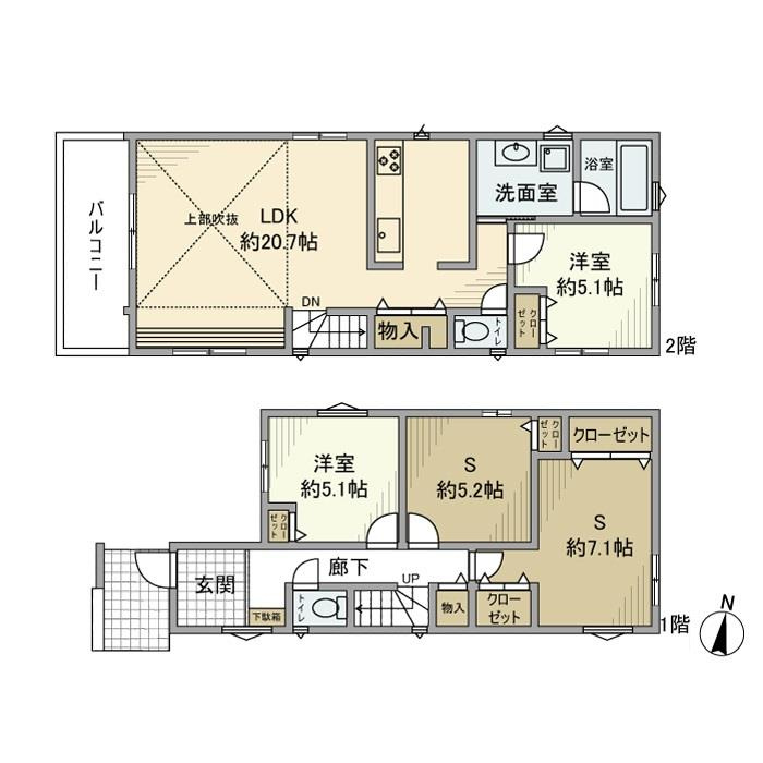 平戸戸建の間取り