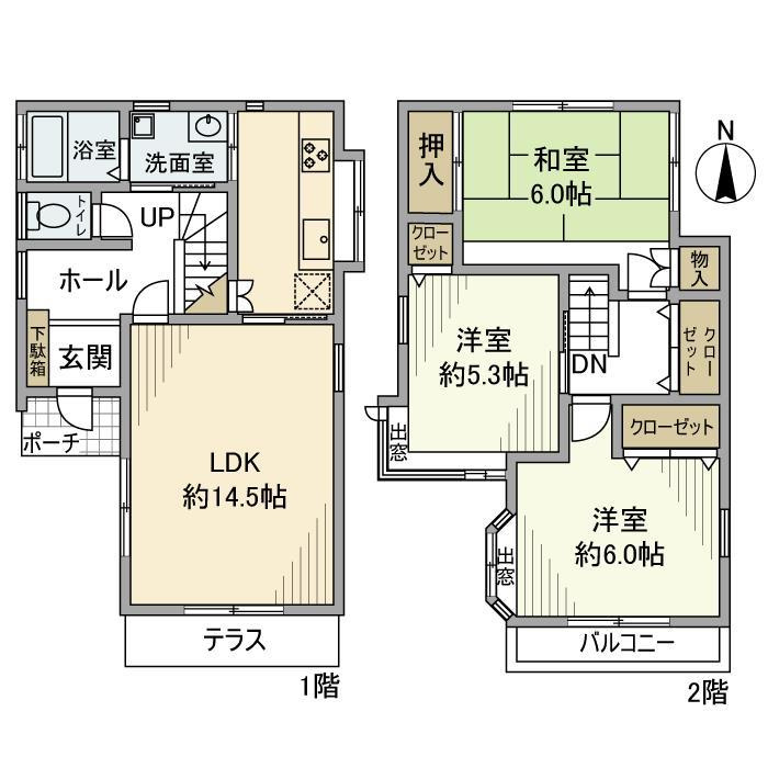 東柏ケ谷戸建の間取り