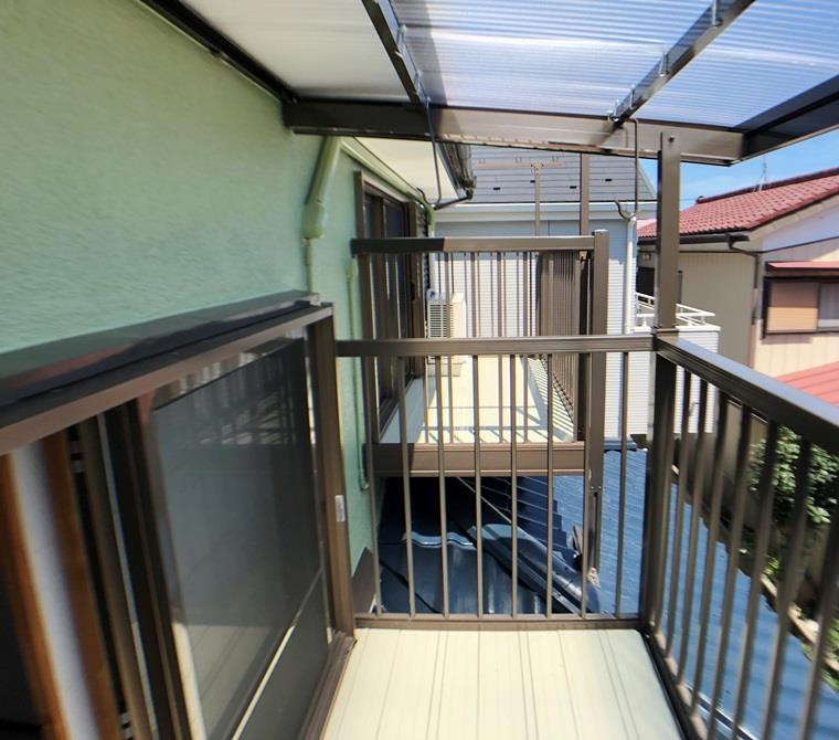 南林間戸建のバルコニー