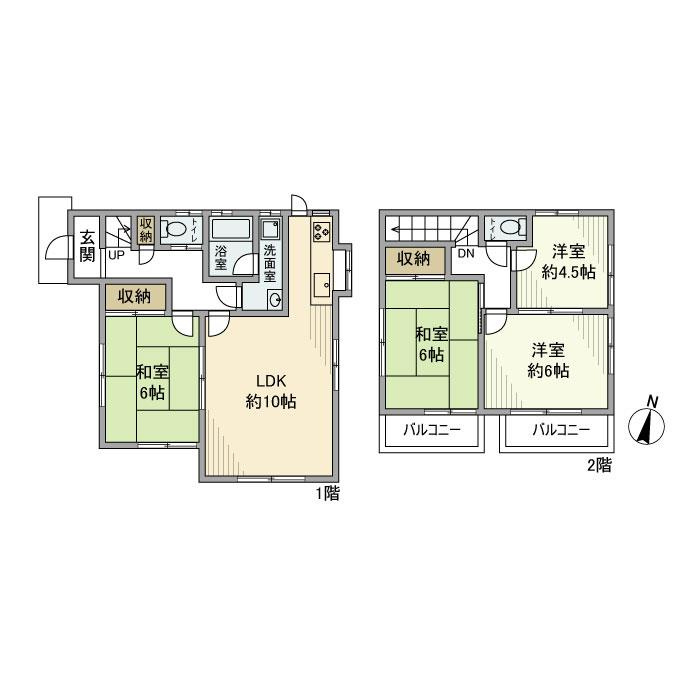 南林間戸建の間取り