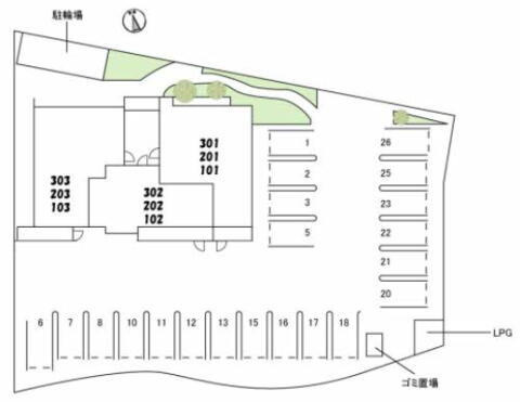 サニーガーデンのその他|配置図
