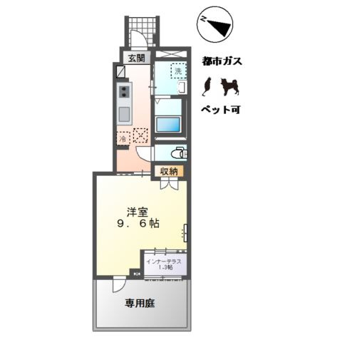 萩原町新築アパートの間取り