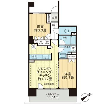 ライオンズ市川国府台レジデンスの間取り