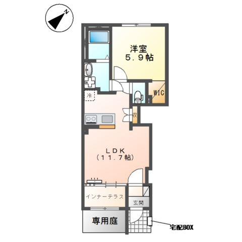 仮）下松市潮音町　新築アパートの間取り