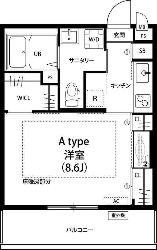 リブリ・クレイン柏の間取り