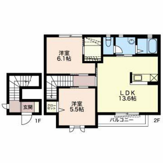 瑞穂市穂積のアパートの間取り