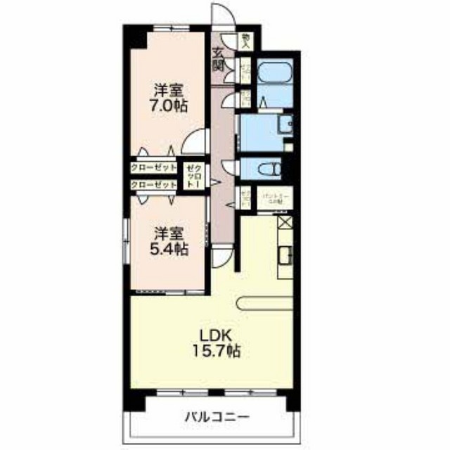 瑞穂市稲里の賃貸マンションの間取り