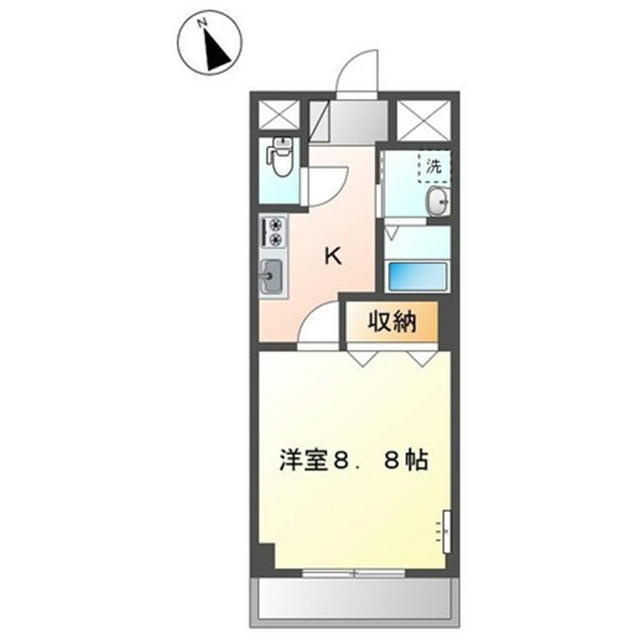 岐阜市下竹町のアパートの間取り