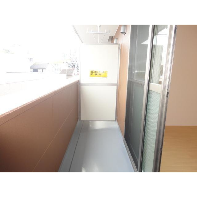 岐阜市下竹町のアパートのバルコニー