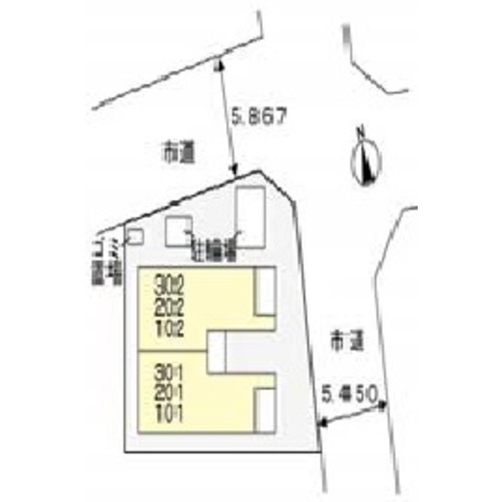 パーチェ菊地の駐車場