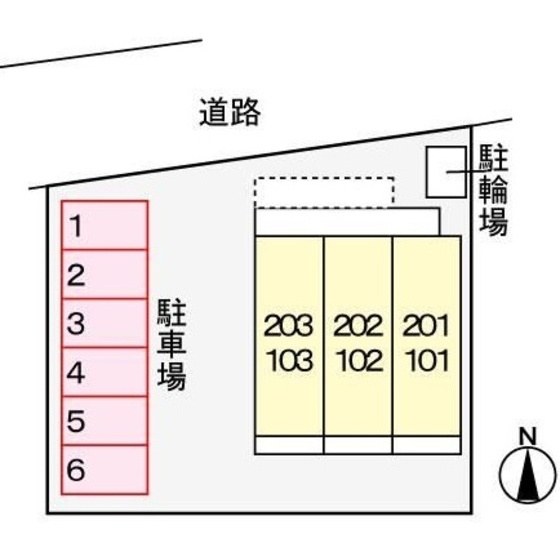 アンジュの駐車場