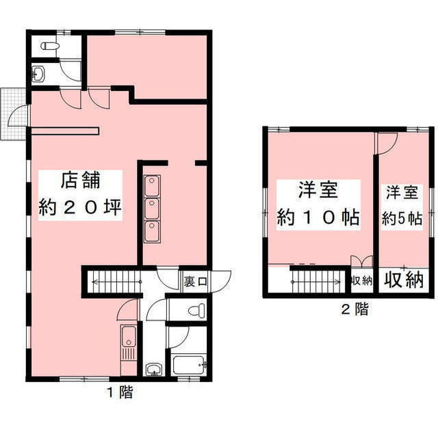 岐阜市日野南５丁目の店舗一部の間取り