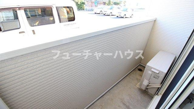 カーサ府中　Ⅱのバルコニー|陽当たり良好なバルコニーです