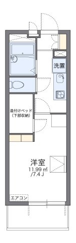 レオパレス菊井の間取り|代表的な間取のため実際の間取とは異なる場合があります