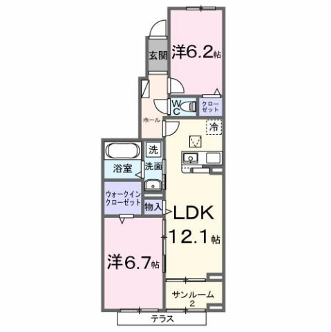 ビオレタＡの間取り