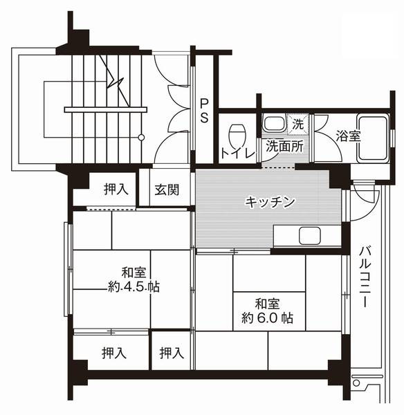 ビレッジハウス願万地2号棟の間取り