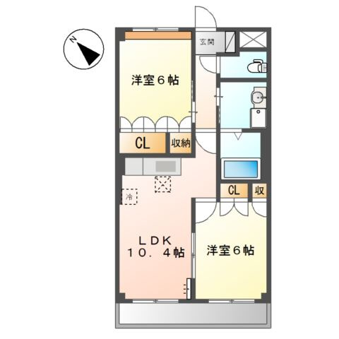 グラン・アムール弐番館の間取り