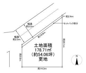 【土地図】 | 川西市小戸３丁目20の5　建築条件無土地