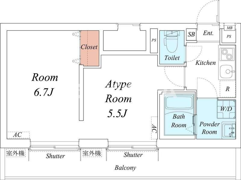 M-1Tokyo東六郷の間取り
