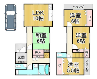 【間取り】 | 川西市大和西5丁目26の21　中古ー戸建て