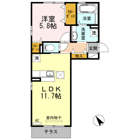 【間取り】 | ライジングサンⅢ