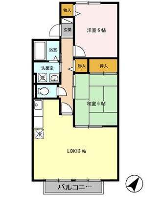 ベルフラワー2の間取り