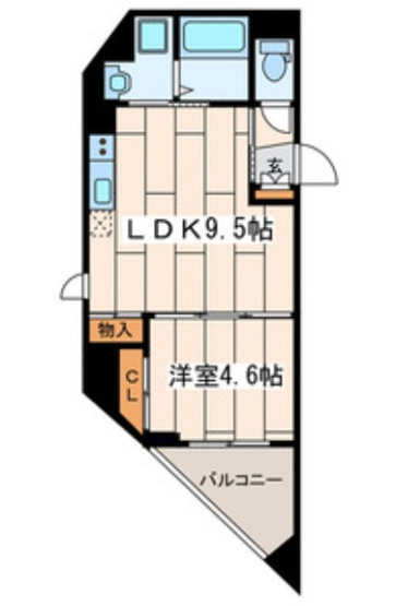 【間取り】 | メゾン青空東戸塚 | バス・トイレ別！1LDKの間取り！