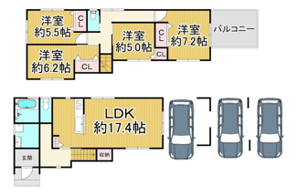 【間取り】 | 川西市矢問1丁目13の16　新築一戸建て