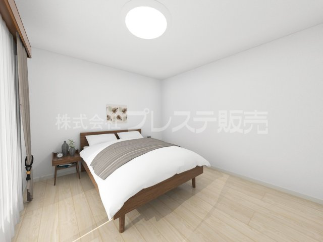 奈良市菅原町の新築一戸建 全２区画の洋室|２号地２階洋室（主寝室）完成イメージ／南向きですので、陽あたり良好です♪